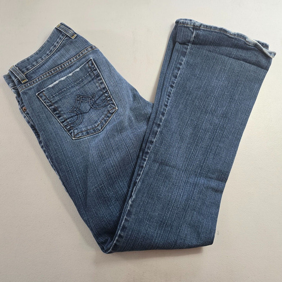 Lucky Brand Jeans Women's 4 / 27 Blue Medium Wash Fade Slight Distressed Bootcut - Picture 11 of 16